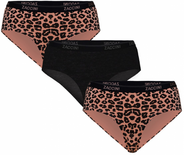 Zaccini Dames 3-pack: Hipster - Leopard