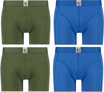 RJ Bodywear Boxer 4-pack: Blue & Green
