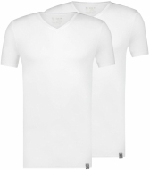 RJ Good Life Athens 2-Pack: Heren T-Shirt V-Hals Wit