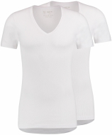 RJ Everyday 2-Pack Alkmaar: T-Shirt Diepe V-Hals Wit