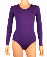 J&C Dames body met lange mouw: Paars