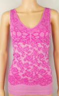 J&C Dames hemd corrigerend: Roze met print
