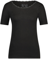 RJ Thermo Dames T-Shirt Kant - Zwart