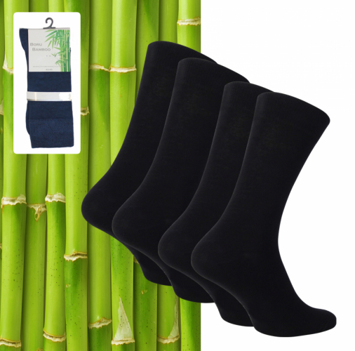 Boru Bamboe Sokken 4-pack: Zwart